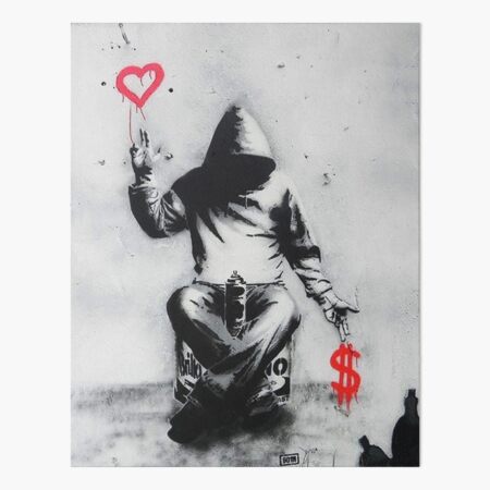  Banksy Wallet with Love is Greater Than Money Graffiti