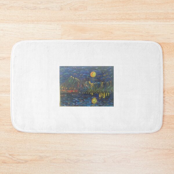 Item preview, Sea night moon mountains designed and sold by Hanspeter Imp.