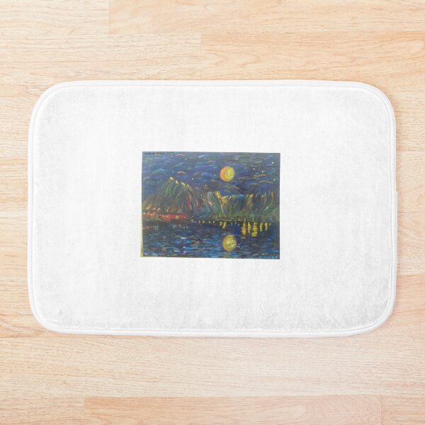 Item preview, Sea night moon mountains designed and sold by Hanspeter Imp.