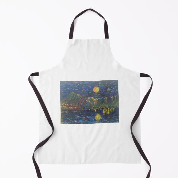 Item preview, Sea night moon mountains designed and sold by Hanspeter Imp.