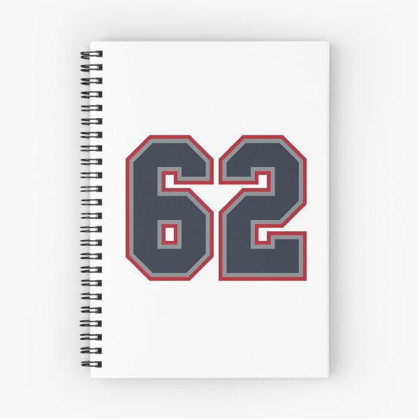 Item preview, 62 Navy Grey Red Sports Number Sixty-Two designed and sold by HelloFromAja.