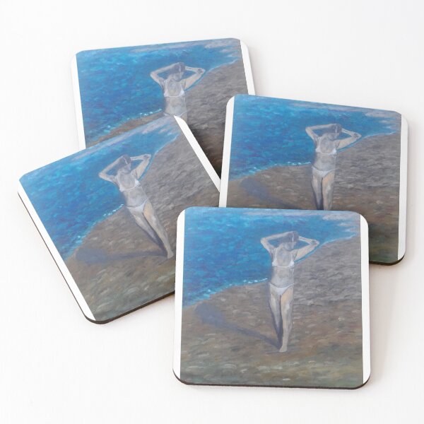 Item preview, blue sea peace sand girl designed and sold by Hanspeter Imp.