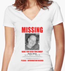 Breaking Bad "Missing" Poster Women's Fitted V-Neck T-Shirt