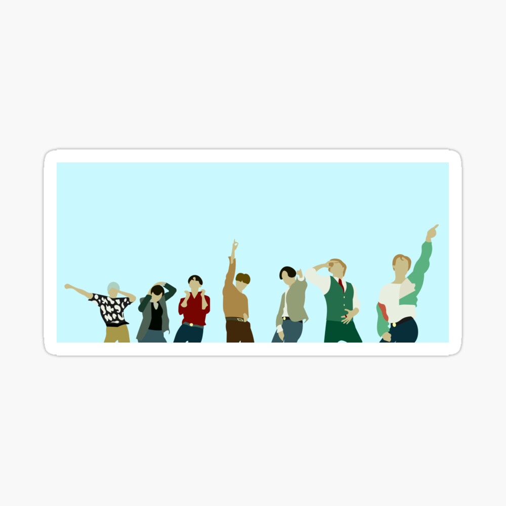 bts dynamite lineup silhouette rectangle photographic print for sale by gengcarolyne redbubble