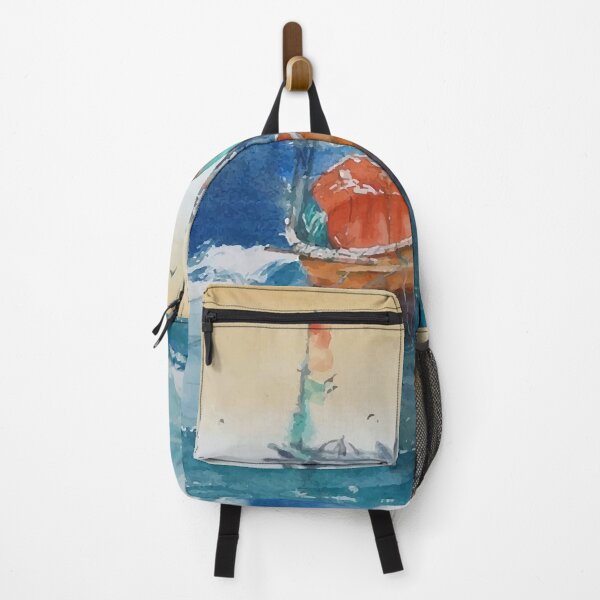 Item preview, Watercolor Boat In The Sea Painting Landscape designed and sold by Vector Scout Lab.