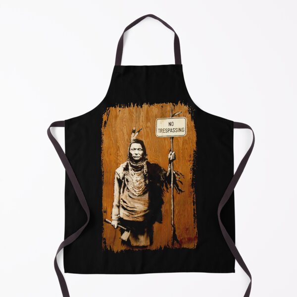 Item preview, Banksy No Trespassing Native American Holding Sign designed and sold by WE-ARE-BANKSY.
