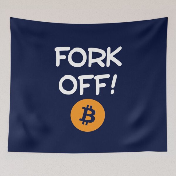 Item preview, Fork off! (Bitcoin) designed and sold by Bouzdesigns.