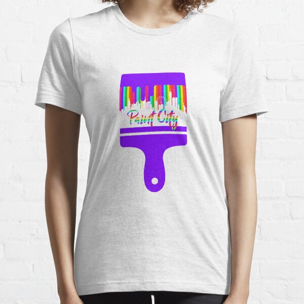 ColorFul Paint City View Print Essential T-Shirt