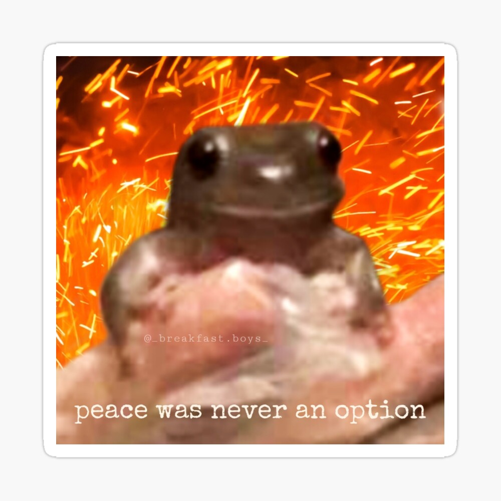 Peace was never an option Ente mit Mittelfinger' Sticker