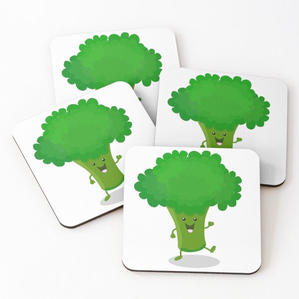 Item preview, Cute kawaii dancing broccoli cartoon illustration designed and sold by FrogFactory.