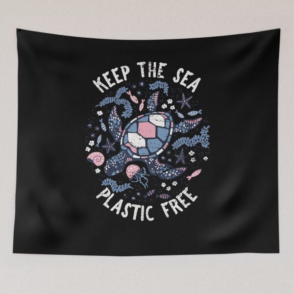 Artikelvorschau, Keep The Sea Plastic Free Turtle entworfen und verkauft von bestshirtdesign.