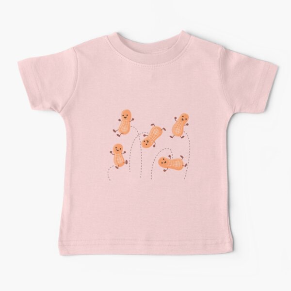 Cute peanuts jumping cartoon illustration Baby T-Shirt