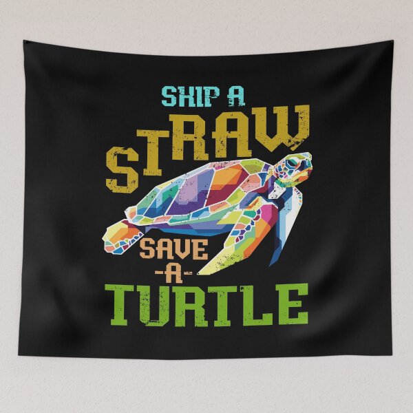 Item preview, Skip A Straw Save A Turtle designed and sold by bestshirtdesign.