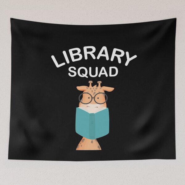 Item preview, Library Squad Reading Books Giraffe Gift designed and sold by Ibu83.