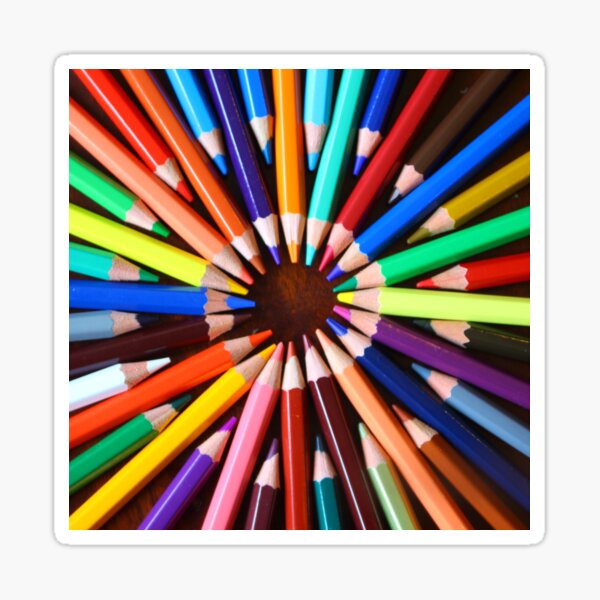 Colourful Pencils Sticker For Sale By Riabubble Redbubble