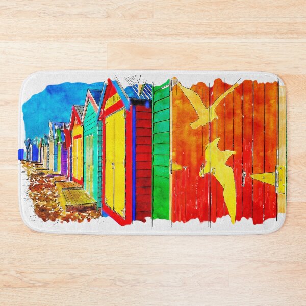 Item preview, Brighton Bath Huts Watercolor designed and sold by Steven Jodoin.