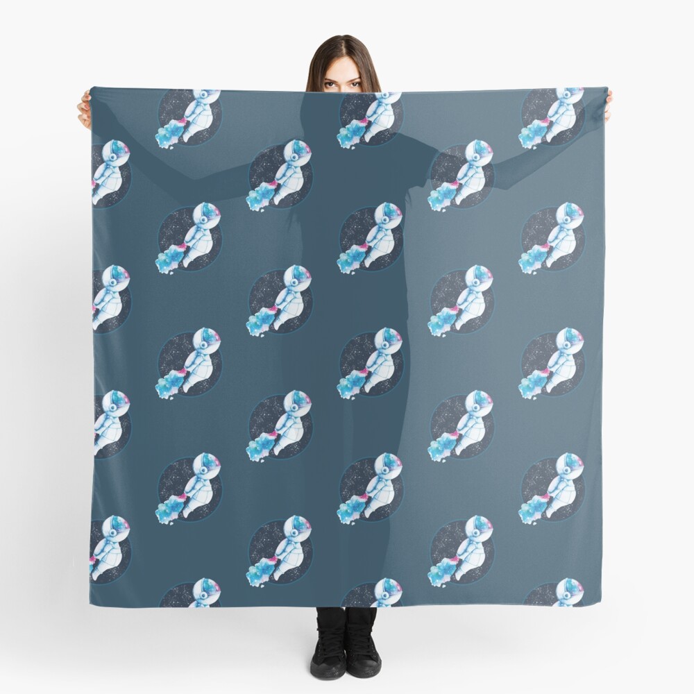 Foulard « Cosmo - astronaute - illustration aquarelle»