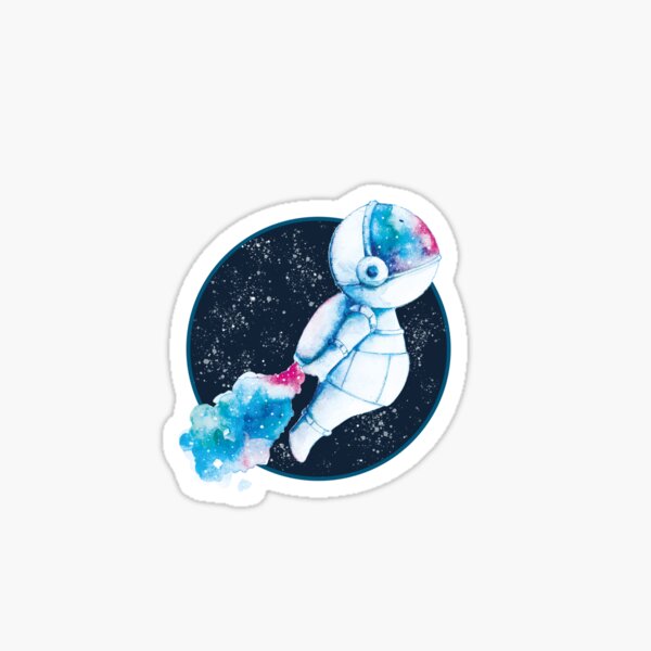 Cosmo - astronaute - illustration aquarelle Sticker