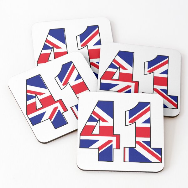 Item preview, Number 41 with UK flag on the background designed and sold by AllShirts21.