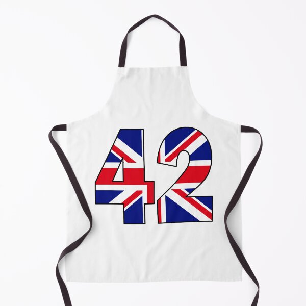Item preview, Number 42 with UK flag on the background designed and sold by AllShirts21.