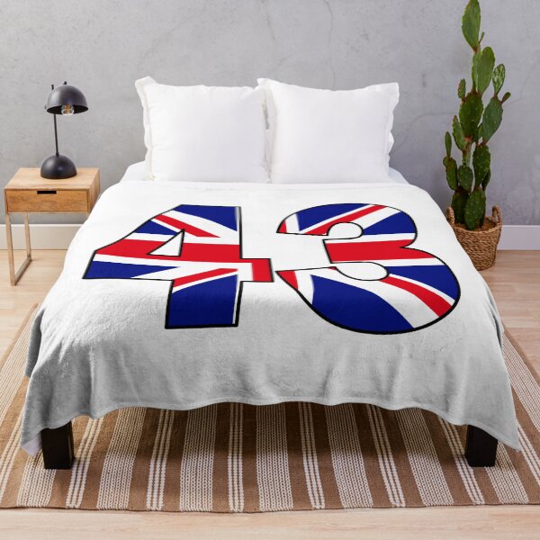 Item preview, Number 43 with UK flag on the background designed and sold by AllShirts21.