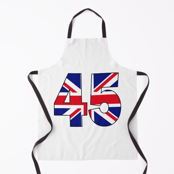 Item preview, Number 45 with UK flag on the background designed and sold by AllShirts21.