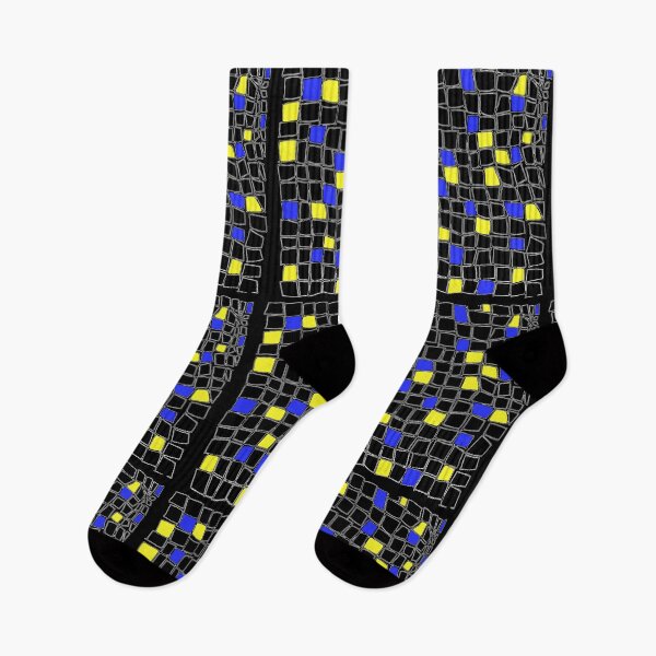 Item preview, Blue And Yellow Tiles In Black designed and sold by Chubuter.