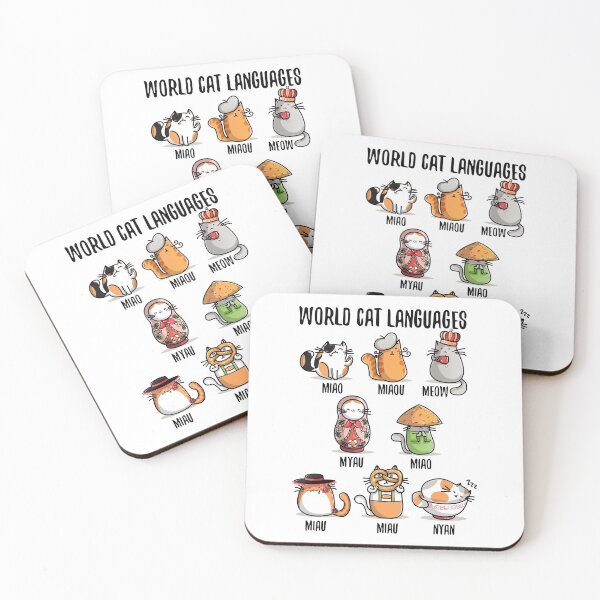 Item preview, world cat languages designed and sold by Freecheese.