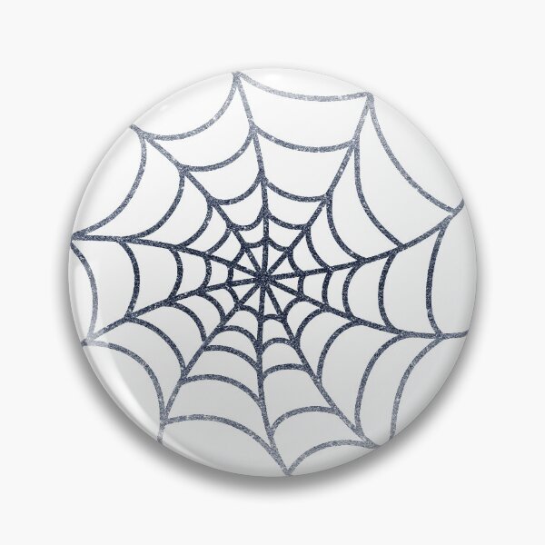 Item preview, Silver Gray Glittery Spider's Web on White designed and sold by VicEllisArt.