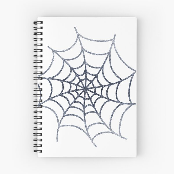 Item preview, Silver Gray Glittery Spider's Web on White designed and sold by VicEllisArt.