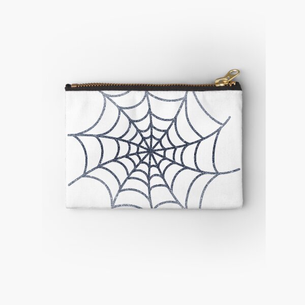 Item preview, Silver Gray Glittery Spider's Web on White designed and sold by VicEllisArt.
