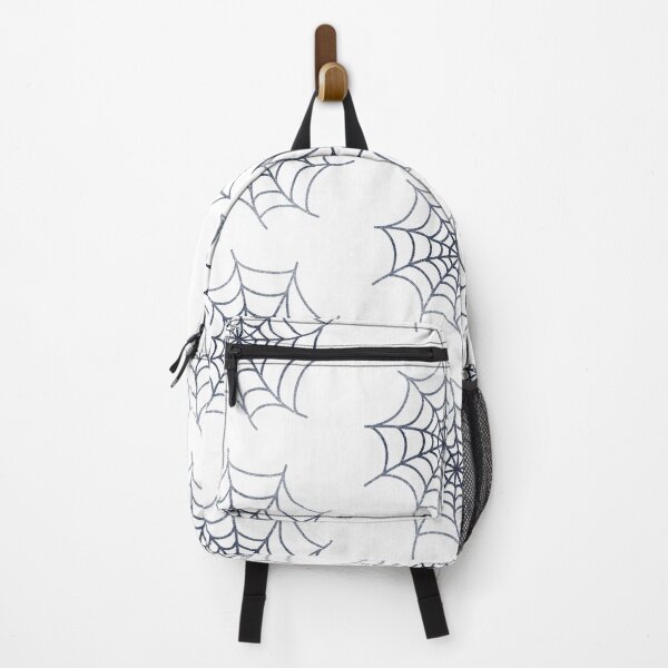 Item preview, Silver Gray Glittery Spider's Web on White designed and sold by VicEllisArt.
