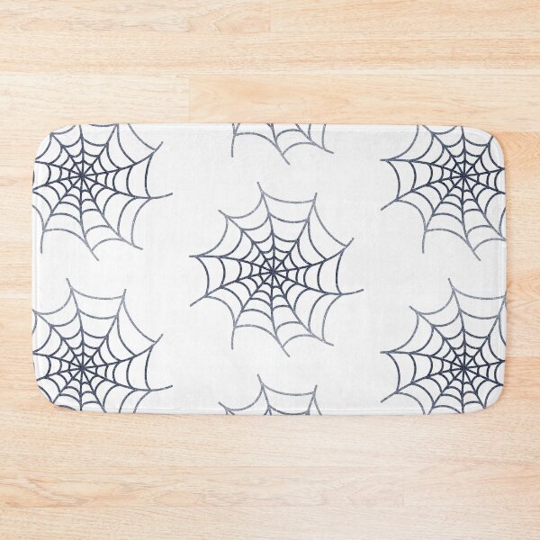 Item preview, Silver Gray Glittery Spider's Web on White designed and sold by VicEllisArt.