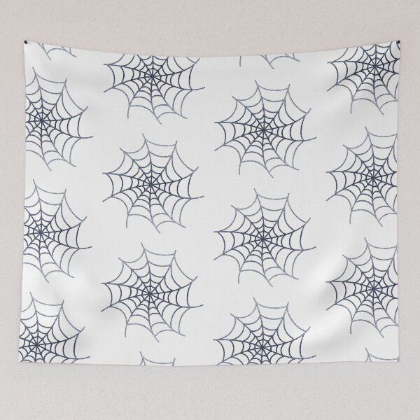 Item preview, Silver Gray Glittery Spider's Web on White designed and sold by VicEllisArt.