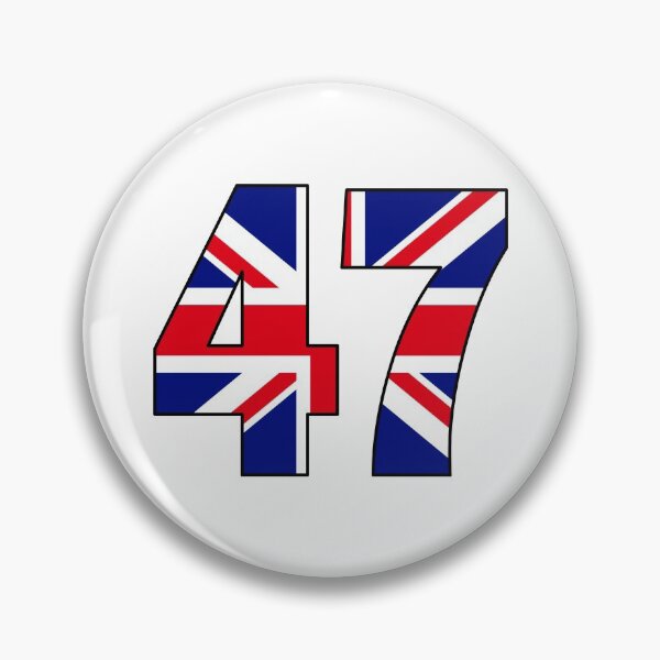 Artikelvorschau, Nummer 47 mit britischer Flagge im Hintergrund entworfen und verkauft von AllShirts21.