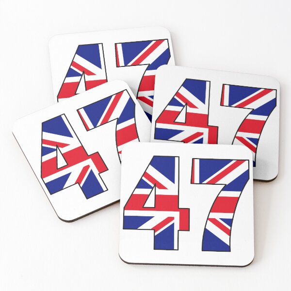 Item preview, Number 47 with UK flag on the background designed and sold by AllShirts21.