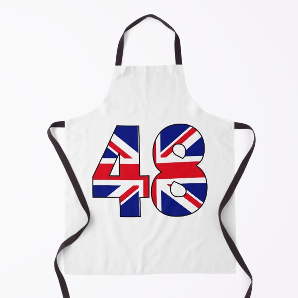 Item preview, Number 48 with UK flag on the background designed and sold by AllShirts21.