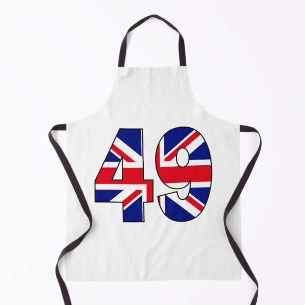 Item preview, Number 49 with UK flag on the background designed and sold by AllShirts21.