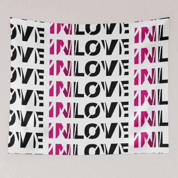 Item preview, IN LOVE ... pink and black designed and sold by GOWILDstyle.