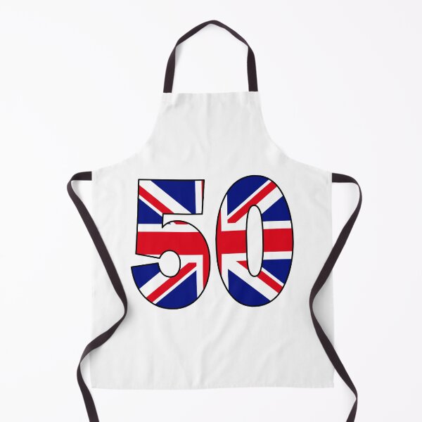 Item preview, Number 50 with UK flag on the background designed and sold by AllShirts21.