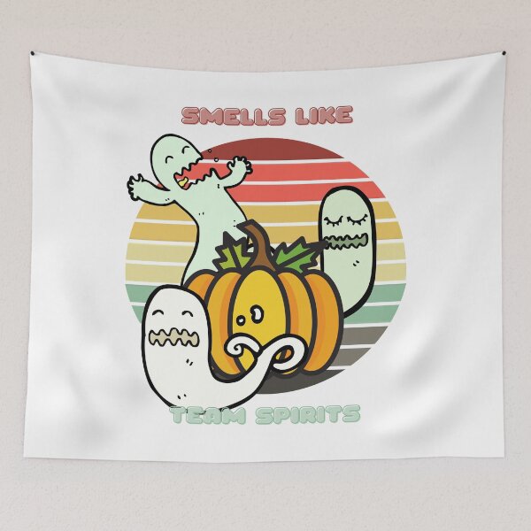 Item preview, Sunset Ghosts / Smells Like Team Spirits (Pumpkin Edition) designed and sold by Nathalie Aynié.