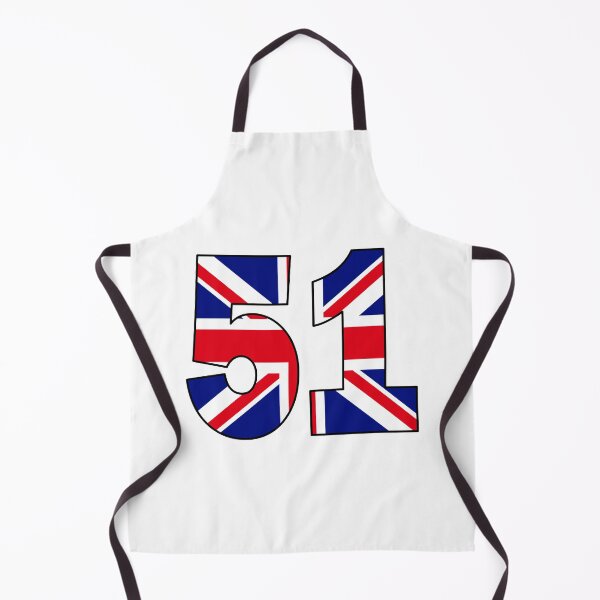 Item preview, Number 51 with UK flag on the background designed and sold by AllShirts21.