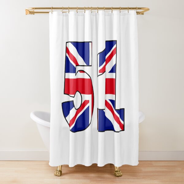 Item preview, Number 51 with UK flag on the background designed and sold by AllShirts21.
