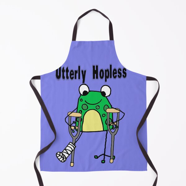 Item preview, Funny Frog on Crutches Utterly Hopless Pun designed and sold by Nature's Fancy.
