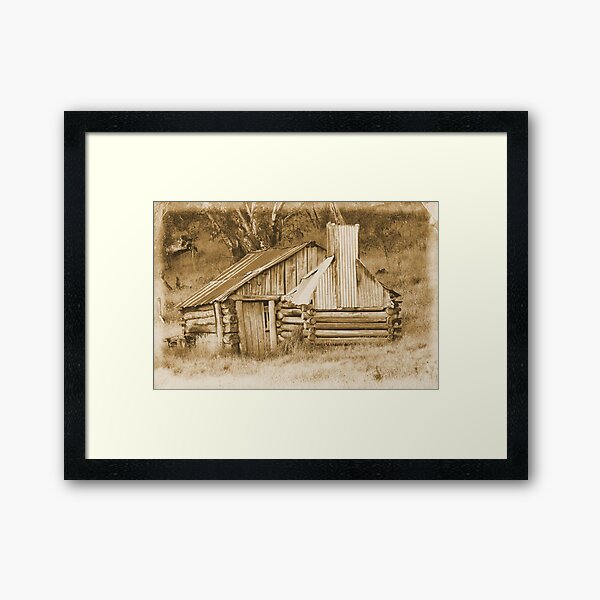 Guys hut Howitt plains. Framed Art Print
