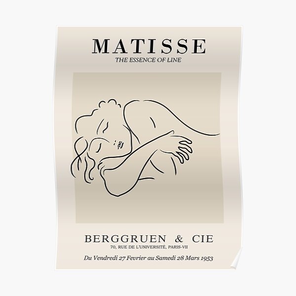 Henri Matisse - The Essence of Line - Sleeping Nude Woman Poster