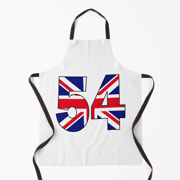 Item preview, Number 54 with UK flag on the background designed and sold by AllShirts21.