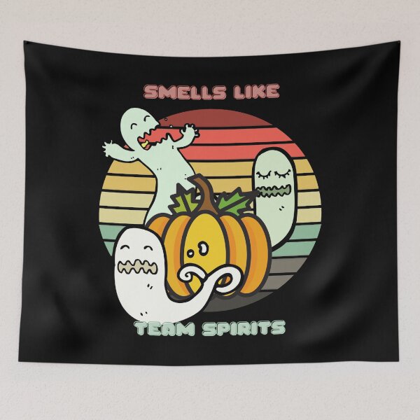 Item preview, Sunset Ghosts / Smells Like Team Spirits (Pumpkin Edition) designed and sold by Nathalie Aynié.