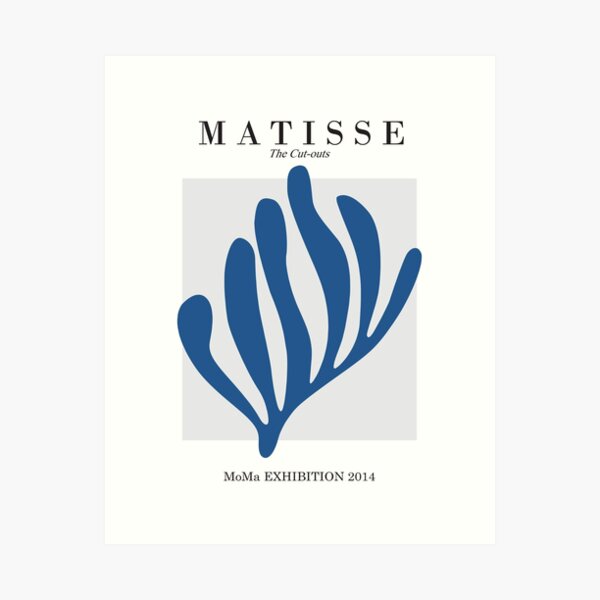 Aperçu de l'œuvre Henri Matisse - Les découpes - Bleu - Exposition Matisse créée et vendue par artswag.