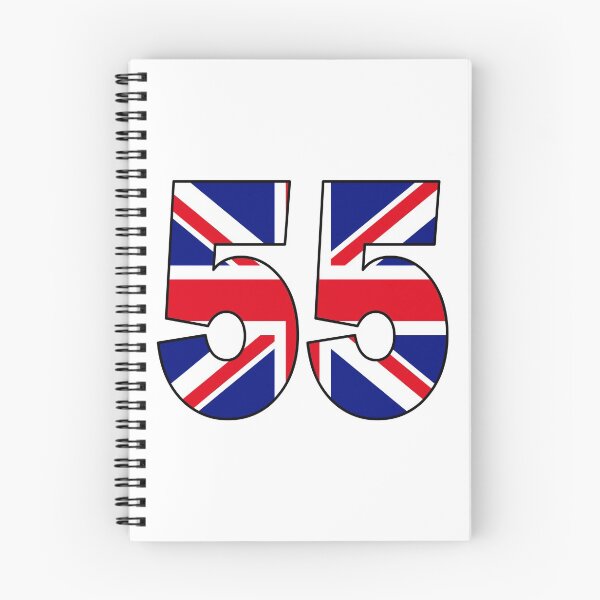 Item preview, Number 55 with UK flag on the background designed and sold by AllShirts21.